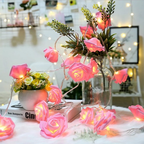 Other - NEW!! 🕯PINK AESTHETIC ROSE STRING LIGHTS